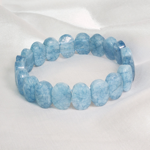 Aquamarine Oval Faceted Bracelet