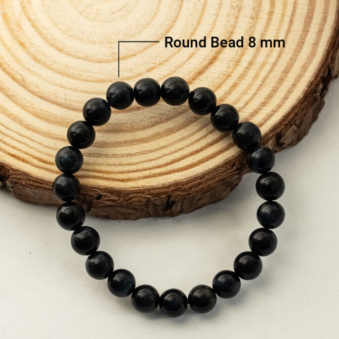 Black Tourmaline Round Bead Bracelets