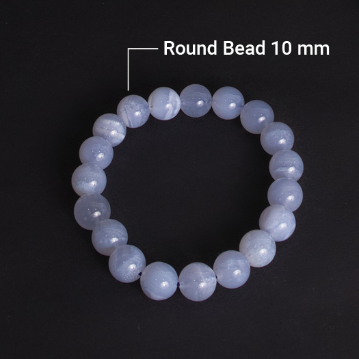Blue Lace agate Round Bead Bracelets