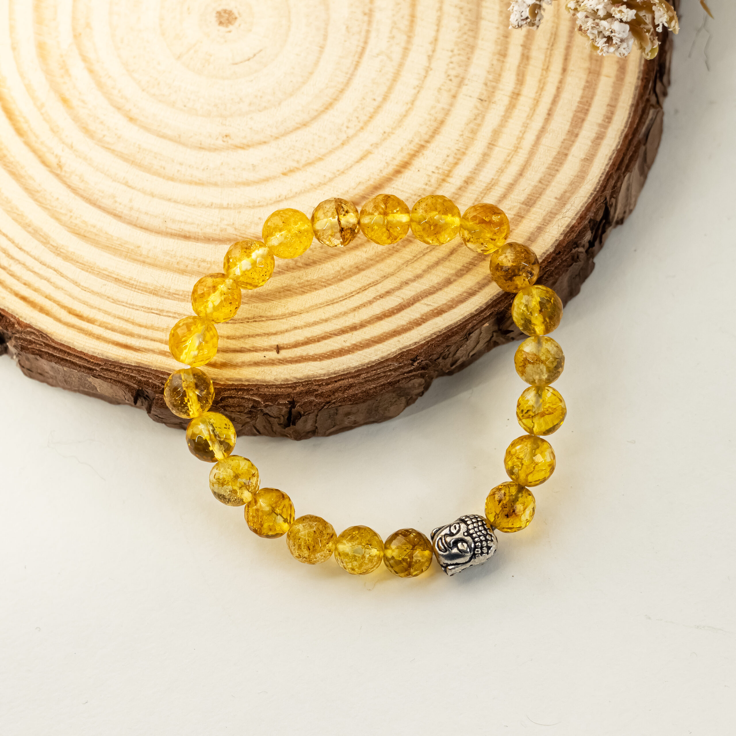 Citrine Diamond cut Bracelets