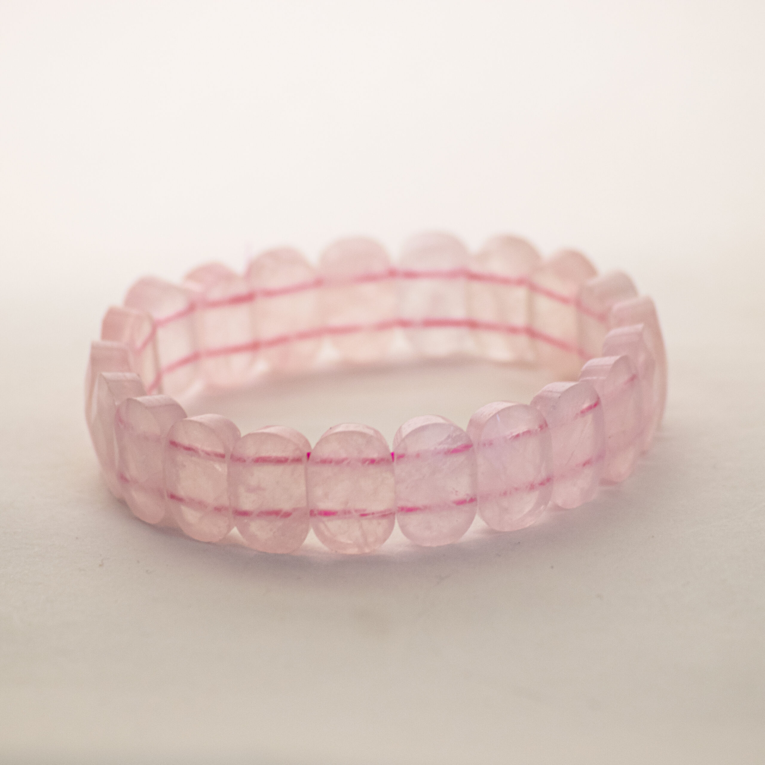 Rose Quartz Oval Faceted Bracelet