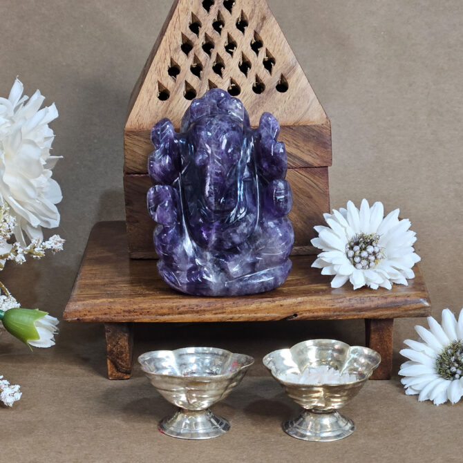 Amethyst Ganesha Idol / Murti - Peace & Spiritual Growth
