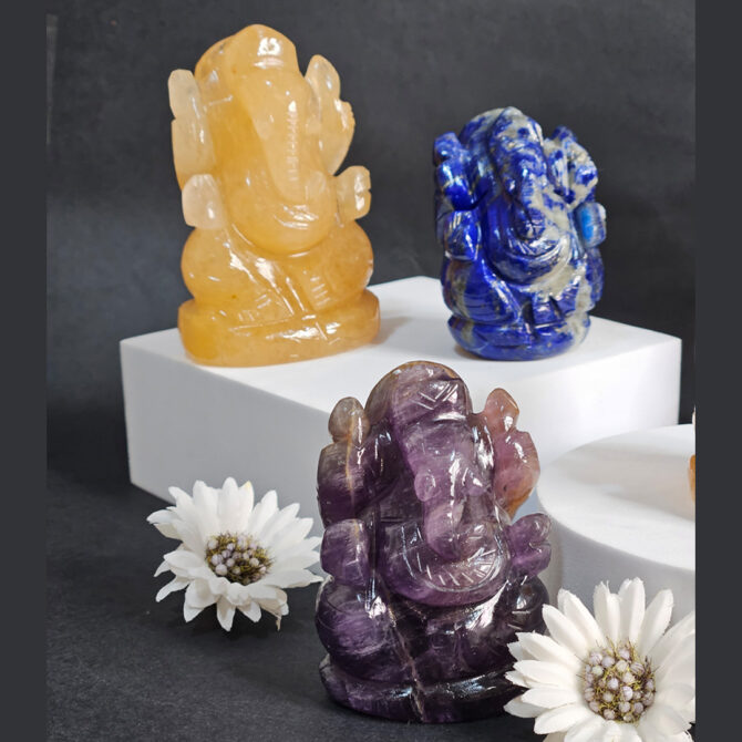 Amethyst Ganesha Idol / Murti - Peace & Spiritual Growth
