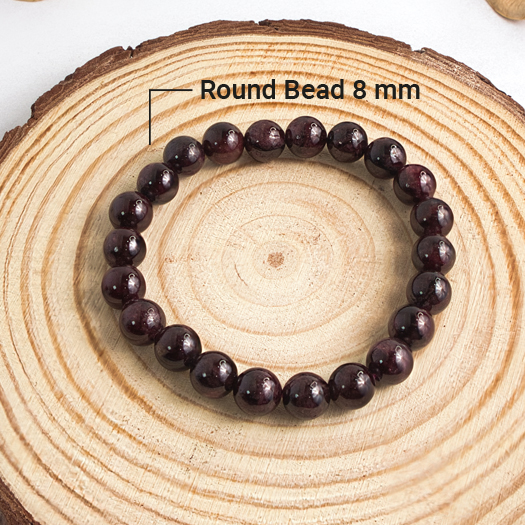 Garnet Round Bead Bracelets