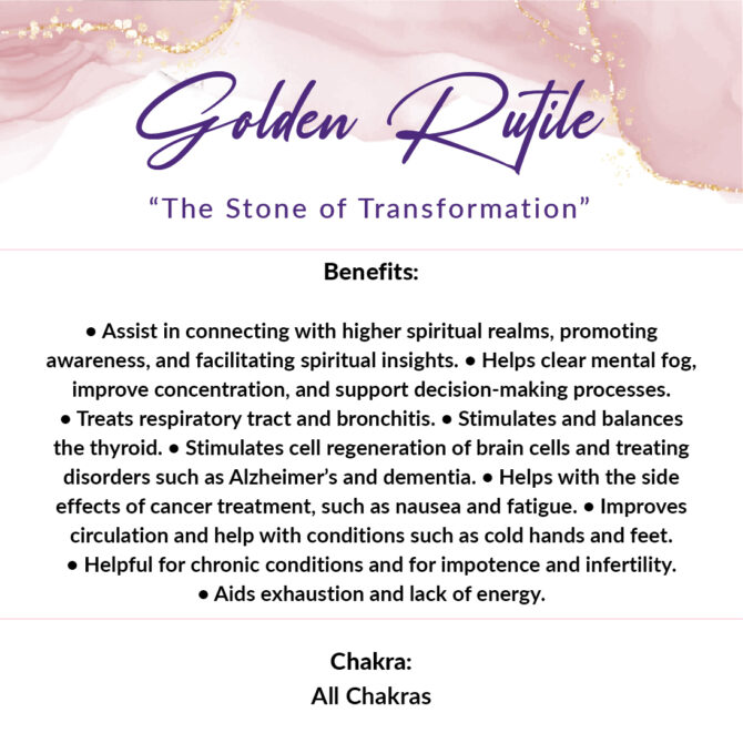 Golden Rutile Round Bead Bracelets