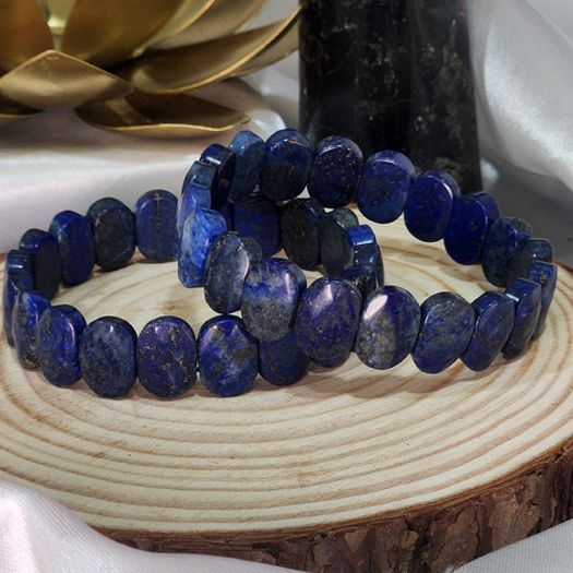 Lapiz Lazuli Oval Faceted Bracelets