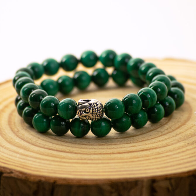 Malachite Round Bead Bracelets