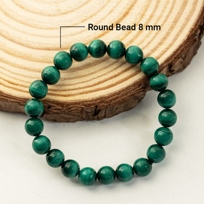 Malachite Round Bead Bracelets