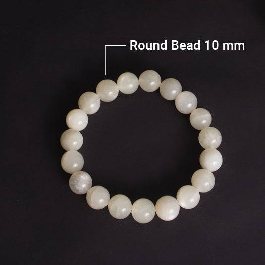 Moonstone Round Bead Bracelets
