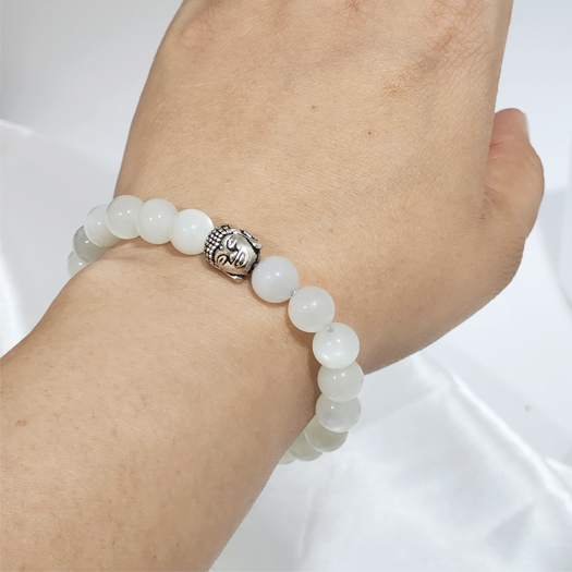 Moonstone Round Bead Bracelets
