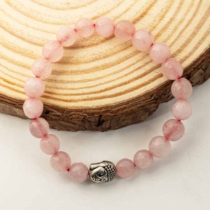 Rose Quartz Diamond cut Bracelets