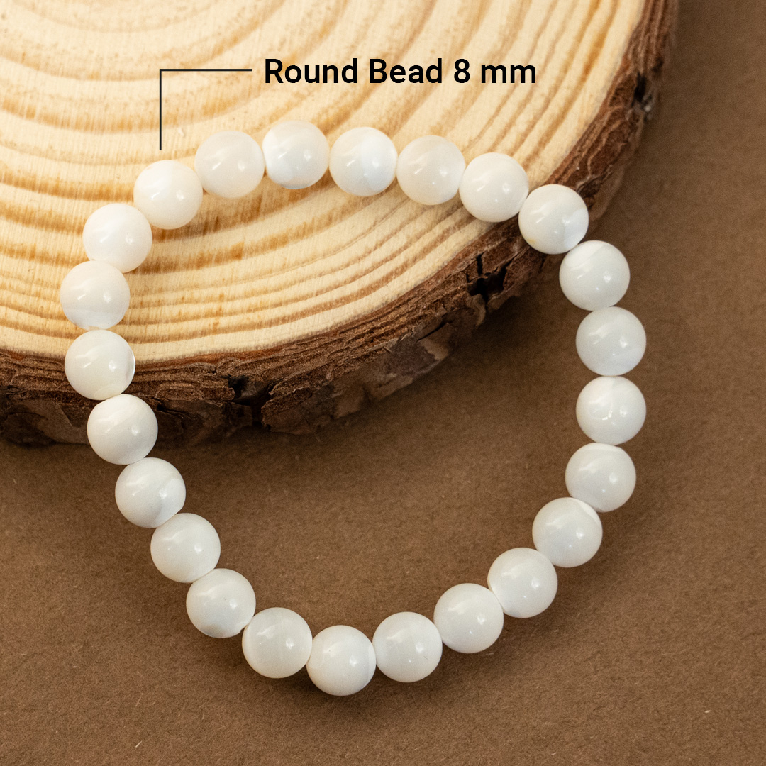 Selenite Round Bead Bracelets