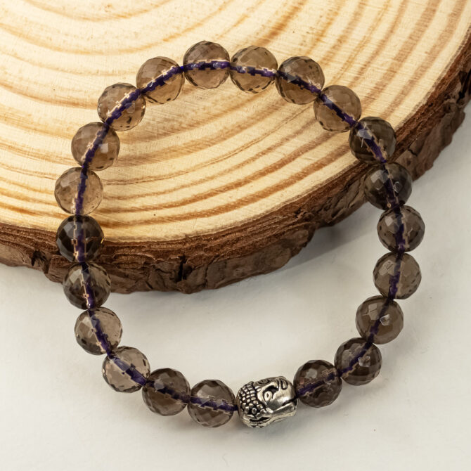 Smoky Quartz Diamond cut Bracelets