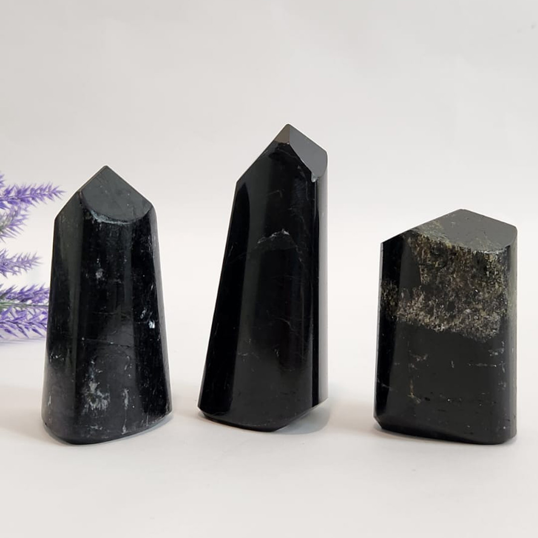 Black Tourmaline Polished Free form