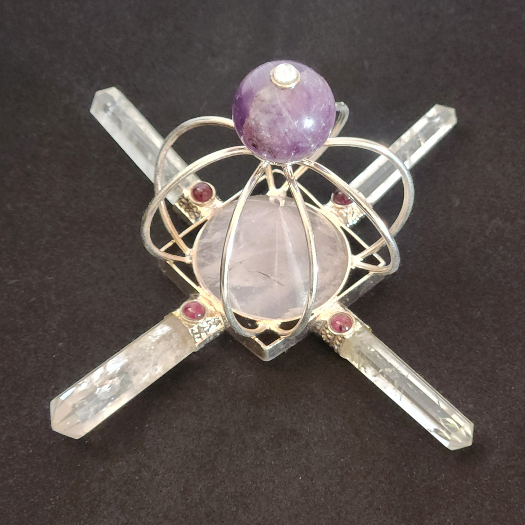 Amethyst & Clear Quartz  Pencil Energy  Generator