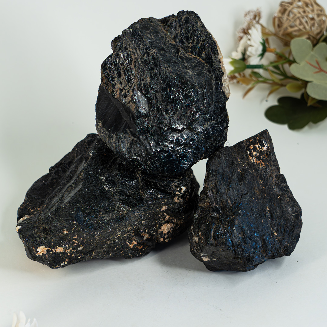 Black Tourmaline Large Rough Raw Stone
