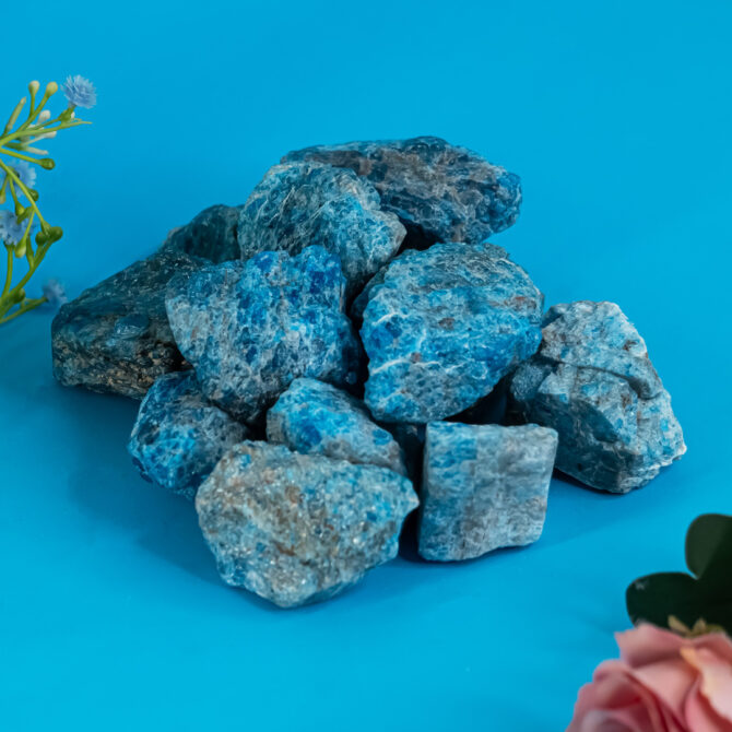 Blue Apatite Rough Raw Stone