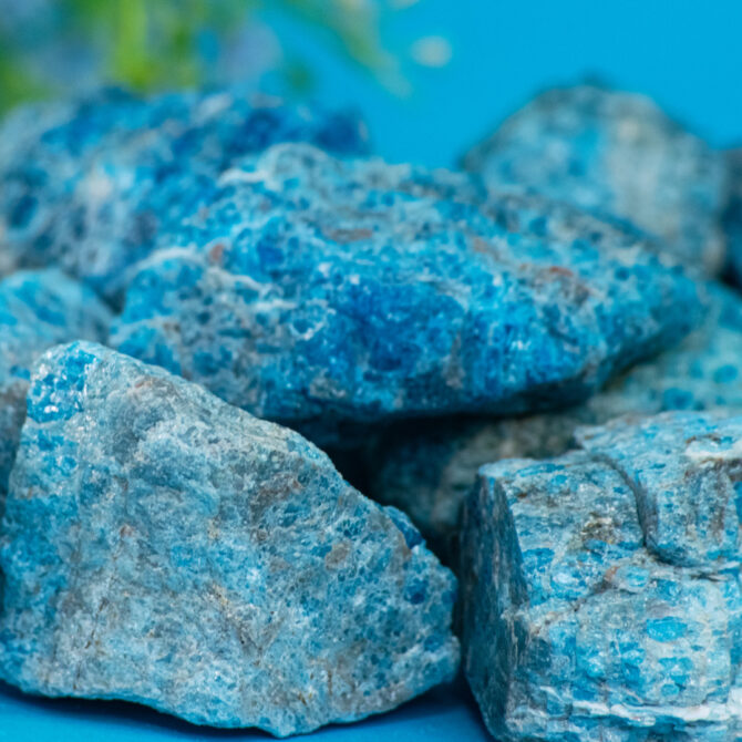 Blue Apatite Rough Raw Stone