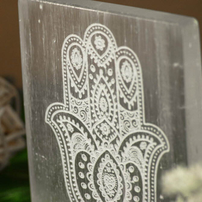 Selenite Square Charging plates-3 inch