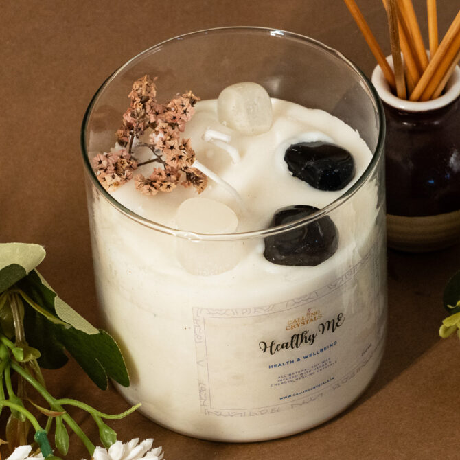 Healthy ME - Herbs & Crystal Infused Candle