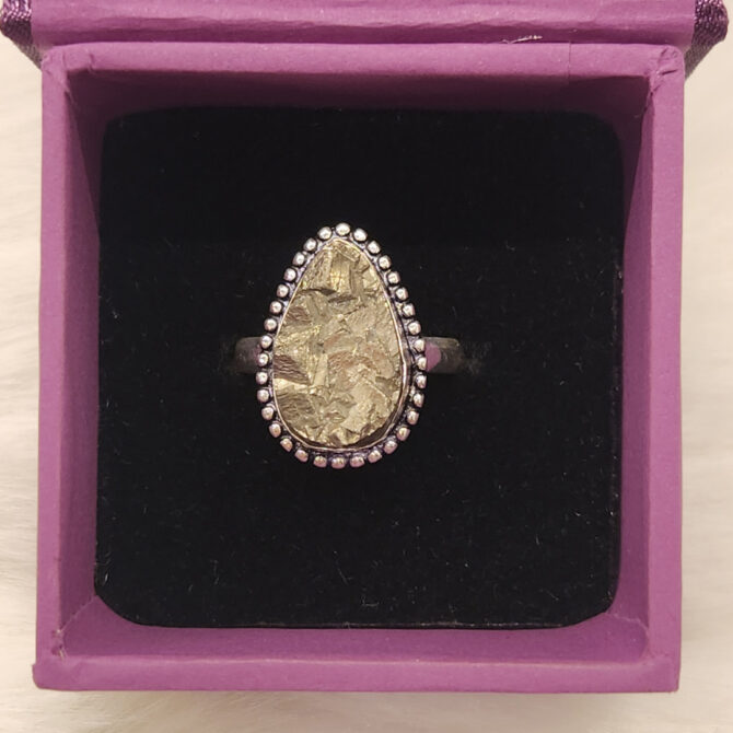 Pyrite adjustable Rings