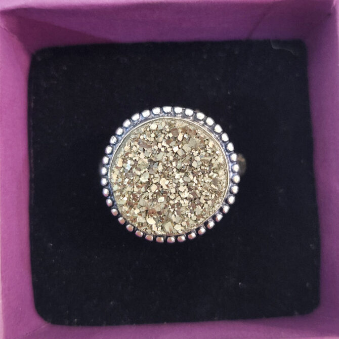 Pyrite adjustable Rings