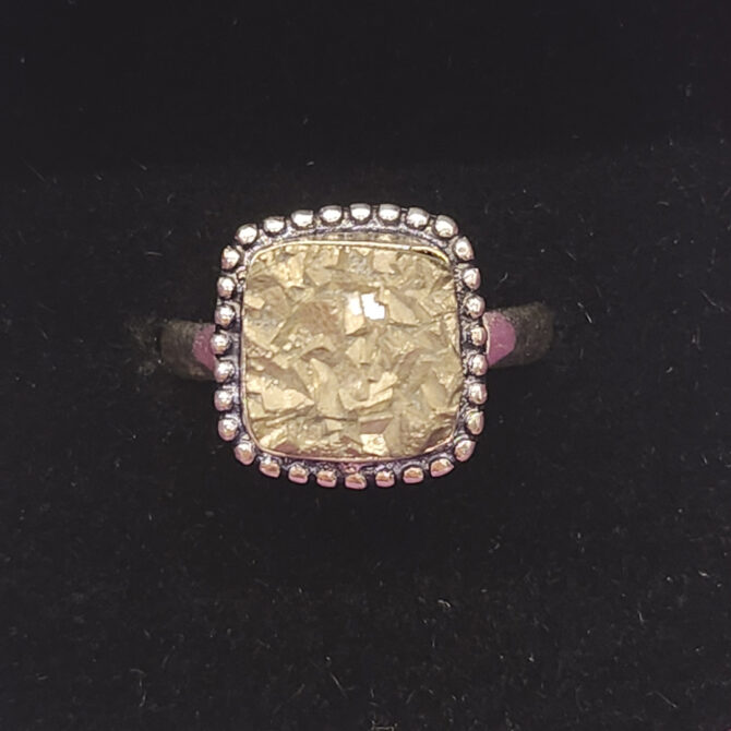 Pyrite adjustable Rings