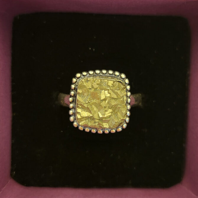 Pyrite adjustable Rings