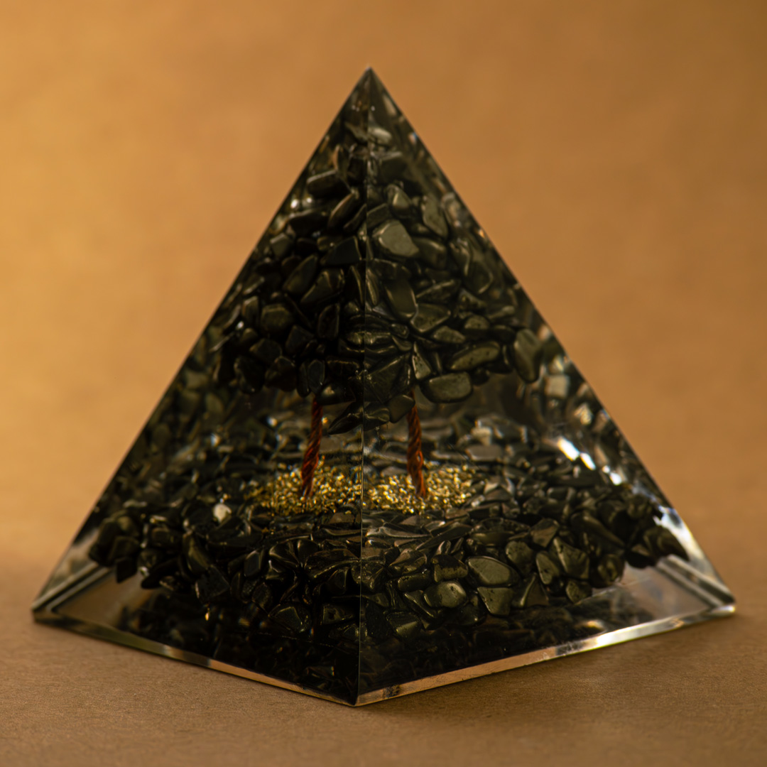 Pyrite Orgone Pyramid for Manifestation