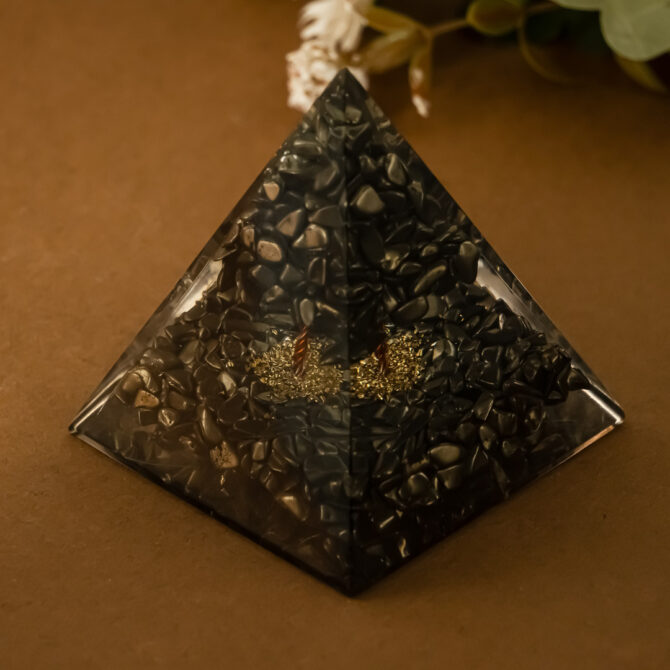 Pyrite Orgone Pyramid for Manifestation