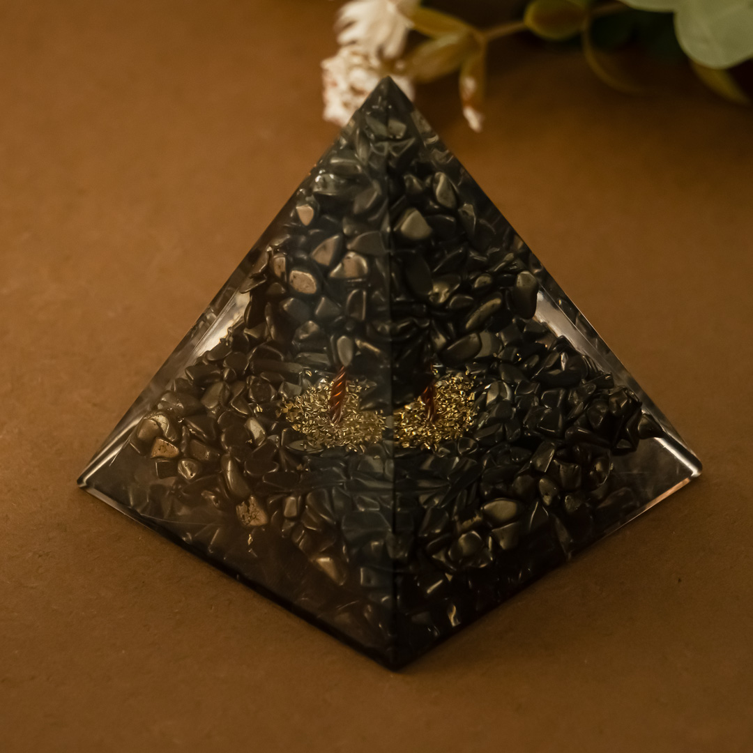 Pyrite Orgone Pyramid for Manifestation