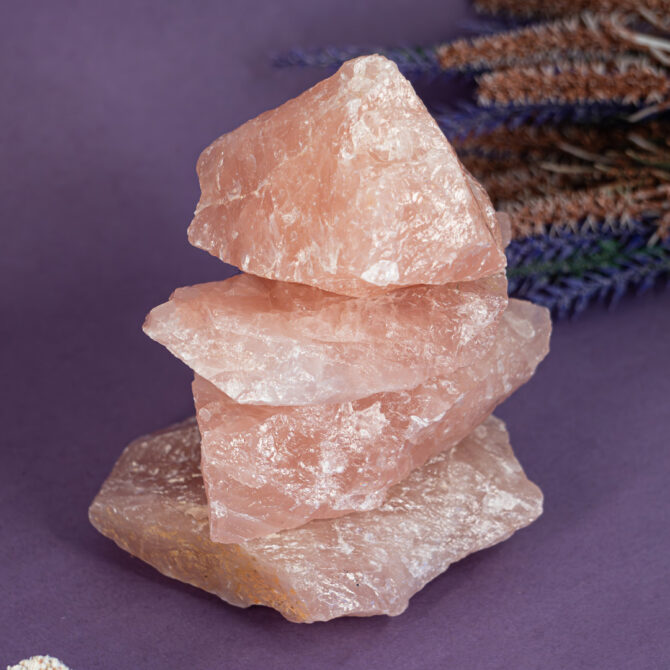 Rose Quartz Large Rough Raw Stone