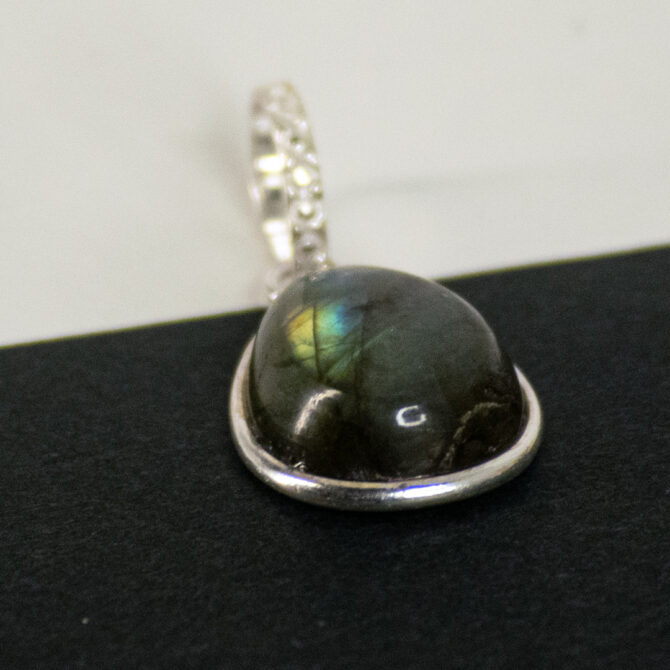 Labradorite Drop Shape Silver Pendant
