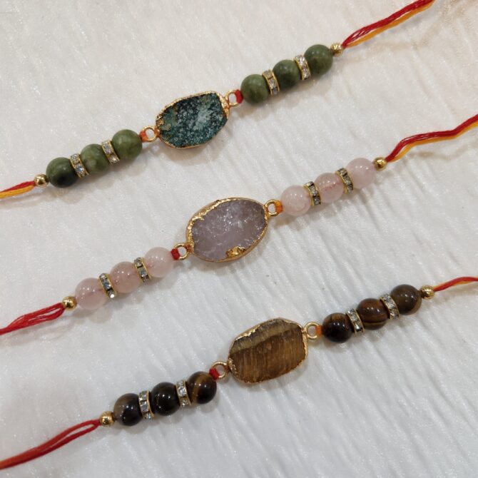 Green Aventurine Raw Crystal Rakhi