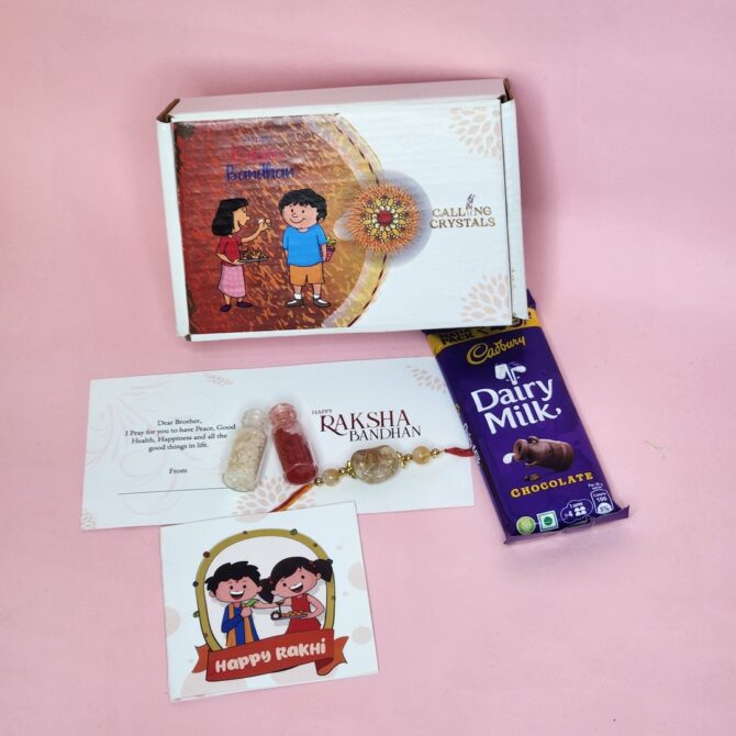 Citrine Tumbled Rakhi