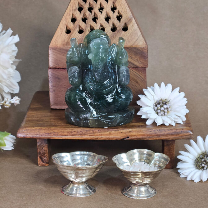 Multi-Fluorite Ganesha Idol / Murti - Clarity & Focus