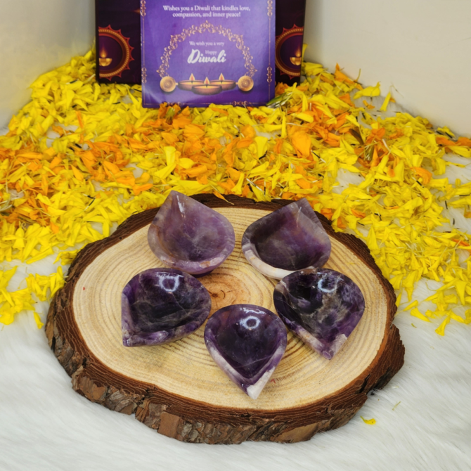 Amethyst Crystal Diya