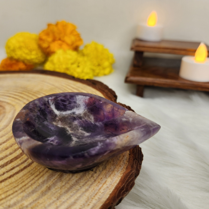 Amethyst Crystal Diya
